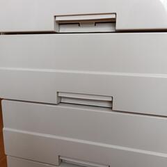 【購入者様決まりました】汚れなし　衣装ケース　アイボリー2点セットの画像
