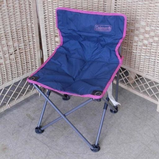 Coleman コンパクトクッションチェア ネイビー ② 幅39x奥行39x