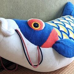 ●端午の節句★乗って遊べる鯉のぼりのぬいぐるみ★特大サイズ 全長約95ｃｍ位◎の画像