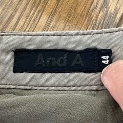 AndA アンドエー コーデュロイ ベロア　ダメージ調 パンツの画像