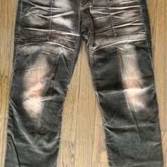 AndA アンドエー コーデュロイ ベロア　ダメージ調 パンツ