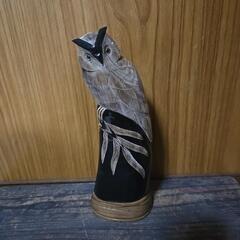 木製　ふくろうの置物
