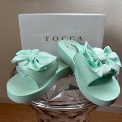 【新品未使用】TOCCA リボン付きサンダル　お子様向け