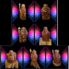 【20%値下げ】縁起物！木彫り 七福神、単体販売OKの画像