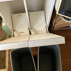 キッチンボード　キッチン台　レンジ台　棚　ゴミ箱付きの画像