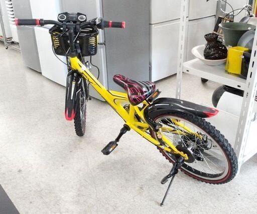 20インチ 子供用自転車 BRIDGESTONE EX イエロー カゴ付き 切替付き ジュニアサイクル ☆ 札幌市北区屯田 