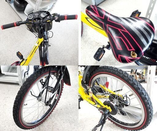 20インチ 子供用自転車 BRIDGESTONE EX イエロー カゴ付き 切替