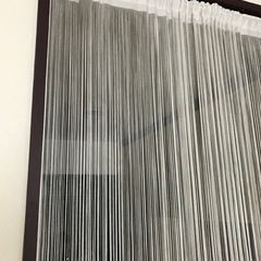 ★4/27まで　ストリングカーテン　白　目隠し　間仕切りの画像