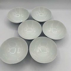 ご飯茶碗 茶碗 白磁竹中平 7個 セット売りの画像