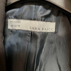 ZARA BASIC ブラック テーラードジャケットの画像