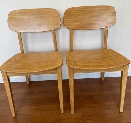 コストコ　バンブーダイニングチェア2脚セット