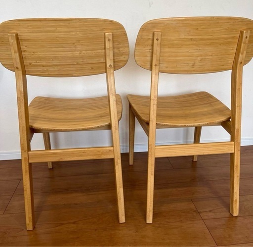 コストコ バンブーダイニングチェア2脚セット