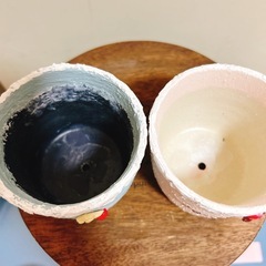 ✨SALE✨No.53リメイク鉢植木鉢ハンドメイド2個セットの画像