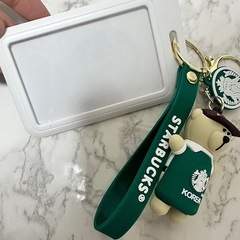 🤍スタバカードケース付きキーホルダーの画像