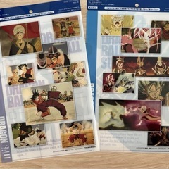 ドラゴンボール限定書き下ろしクリアファイルA4サイズ2点セット の画像