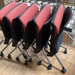 オカムラ ミーティングチェア 5脚セット　クリール ネスティングチェア 中古の画像