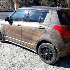 値下げ‼️世界で1台の車　木目塗装　スイフト　マニュアル車　の画像