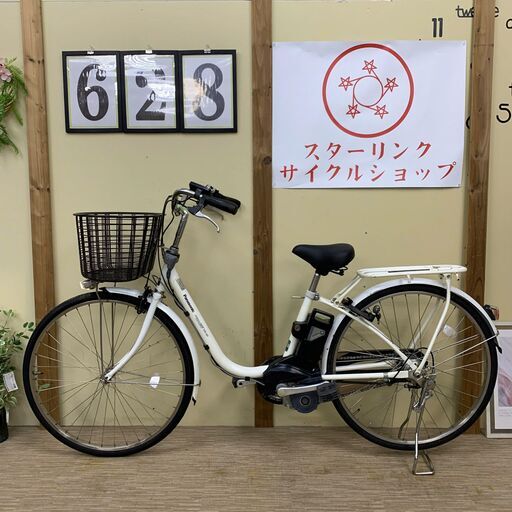 電動自転車 パナソニック ビビDX 26インチ シルバー 前後タイヤ