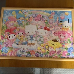 1000ピース パズル 額付き 完成品 糊付けしてます ハローキ...