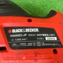 BLACK &DECKER 電動ノコギ KS880ECの画像