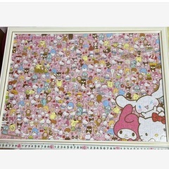サンリオキャラクターズ パズル 完成品 糊付けしてます 額…