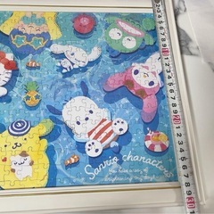 サンリオキャラクターズ 300ピースパズル 完成品 糊付けしてます 額付きの画像