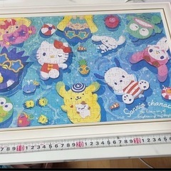 サンリオキャラクターズ 300ピースパズル 完成品 糊付けしてます 額付きの画像