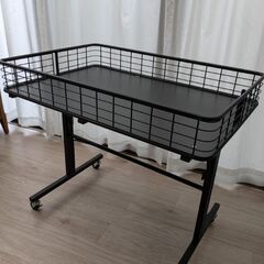 業務用折り畳みワゴン 平台ワゴン 店舗用什器③ W90cmD60...
