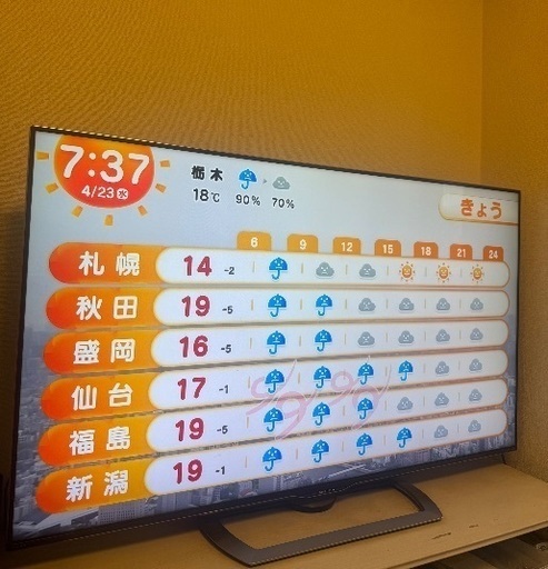 シャープテレビ　65型　65V