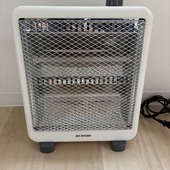 電気ストーブ コンパクト 出力2段階 IEH-800W ホワイト