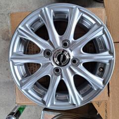 155/65R13 新品オールシーズンタイヤ、中古綺麗なアルミホイールの4本セットの画像