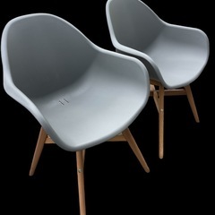 [IKEA/イケア/通販]FANBYN ファーンビーン チェア アームレスト付き, グレー/ブラウンウッド調の画像