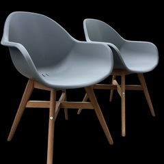 [IKEA/イケア/通販]FANBYN ファーンビーン チェア アームレスト付き, グレー/ブラウンウッド調の画像