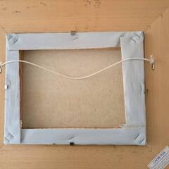 油絵 「ひまわり畑と山々」 額付き の画像