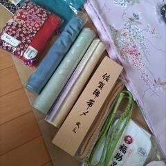 キャスター付き鏡お付けします✩未使用多数　美品　着物　帯揚げ帯締め　着物バッグ　その他の画像