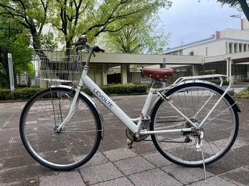 大阪】27インチオートライト6段変速付きシティサイクル (あお