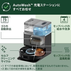 新品！ルンバ Plus 505 Combo ロボット+AutoWash 水拭き/両用 充電ステーション N185060 ブラックの画像
