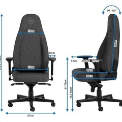 新品！noblechairs ICON ゲーミングチェア チャコールグレーTX