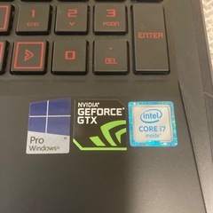 ガレリア　ゲーミングノートパソコン
　の画像