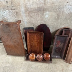 煎茶道具　お盆まとめて売り