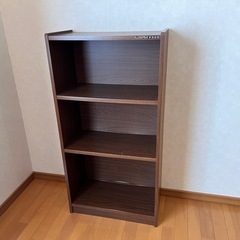 【0円✨美品✨】収納棚 3段ラック 大きめ 棚 収納 茶色　