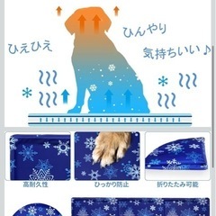 新品⭐️ 犬ひんやりマット 猫クールマット ペット用冷却シート 90×50cm ひえひえの画像