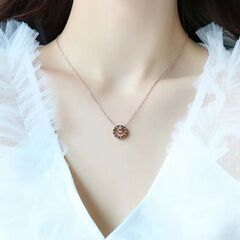  18Kネックレス レディース ペンダント ダブルリング メビウ...
