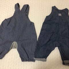 オーバーオール４枚＋トップス１枚の画像