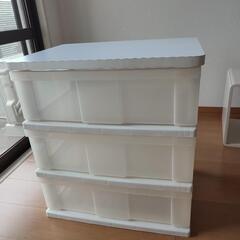 木製天板ワイドチェスト　ウッドトップチェスト 3段