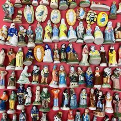 フランスアンティーク フェーブ 100個セット 聖人 マリアの画像
