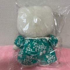 ハローキティ　美品‼️ぬいぐるみエメラルドグリーン　アロハキティの画像