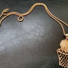 バスケットボールモチーフ ネックレス ゴールド チェーン メンズ レディースの画像