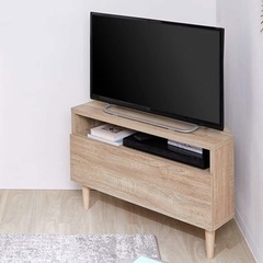 ロウヤ コーナー型テレビ台 収納付き LOWYA 80cm