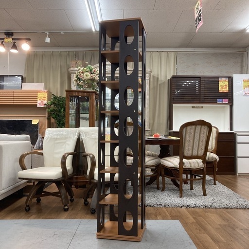 S730 ⭐ 回転式ブックラック 本棚 シェルフ マルチタワー USED 綺麗